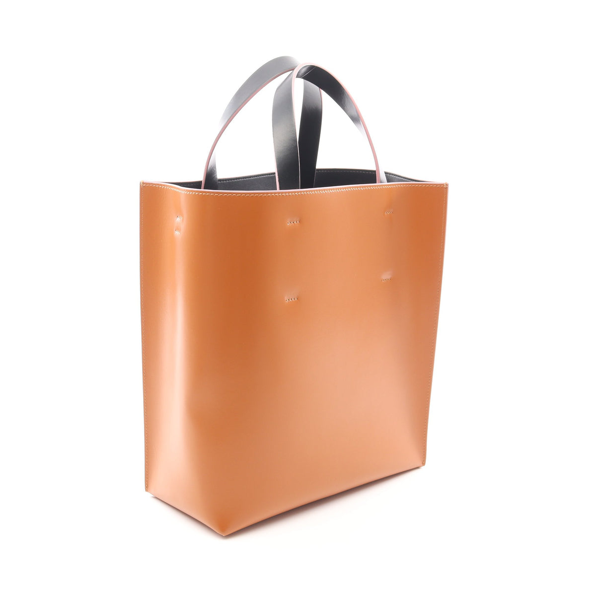 MUSEO ミュゼオ ハンドバッグ トートバッグ レザー ライトピンク オレンジ ブラック 2WAY マルニ バッグ MARNI
