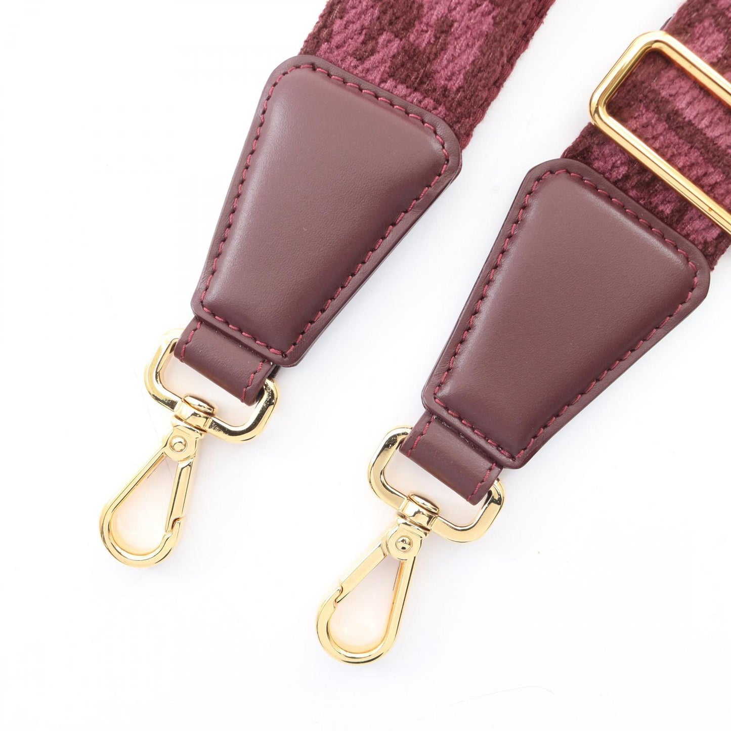 ストラップユー FFロゴ ショルダーストラップ キャンバス レザー ボルドー フェンディ 財布・小物 FENDI