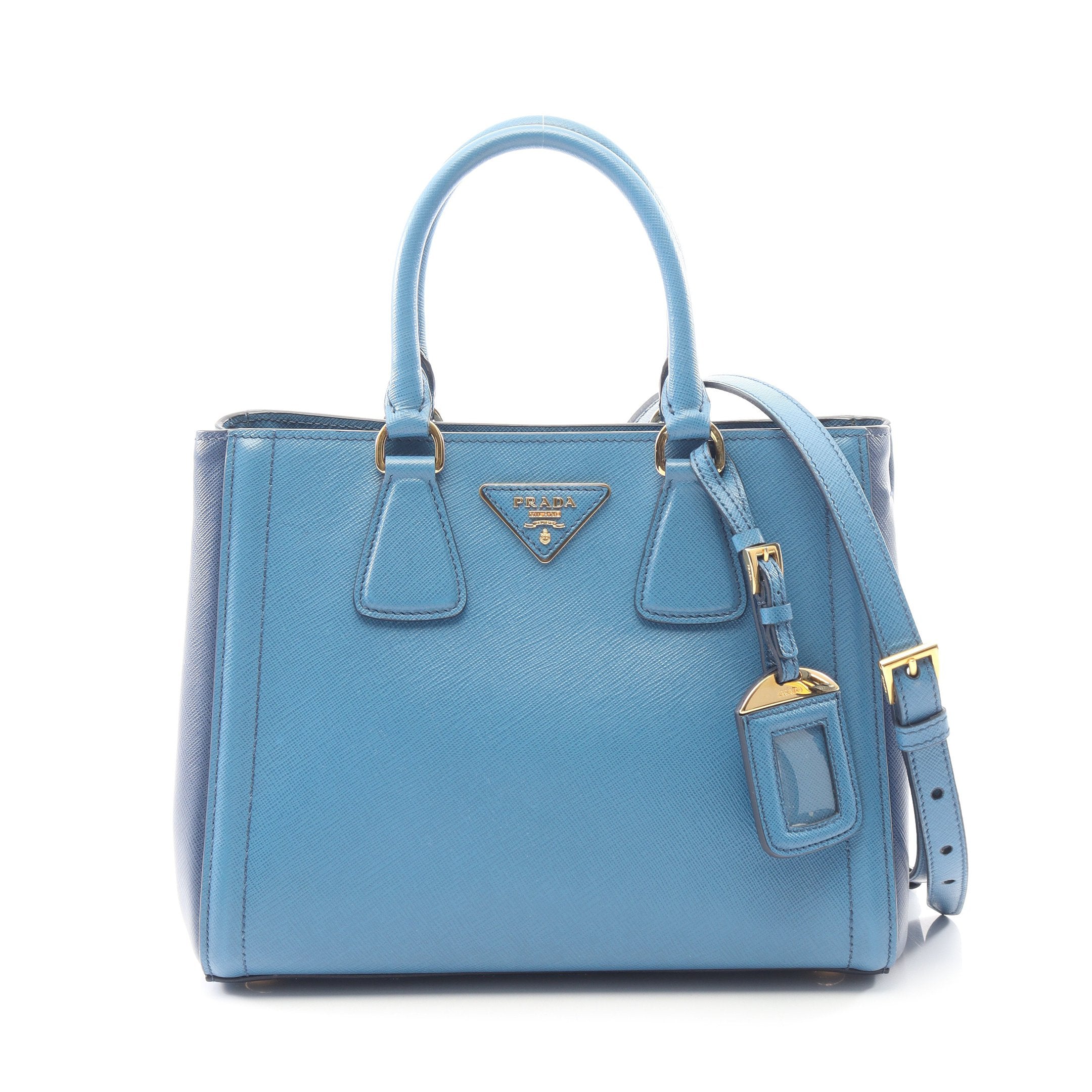 PRADA プラダ 2way ビジネスバッグ A4可 サフィアーノ ブルー PRADA（プラダ） ビジネスバッグ ブリーフケース ショルダーバッグ