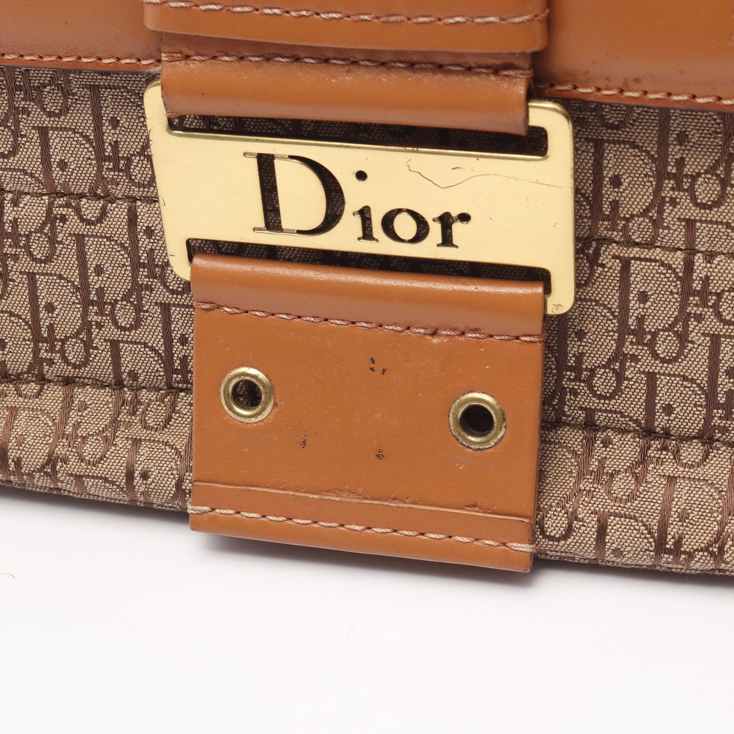 ストリートシック トロッター ワンショルダーバッグ キャンバス レザー ベージュ ライトブラウン クリスチャンディオール バッグ Christian Dior