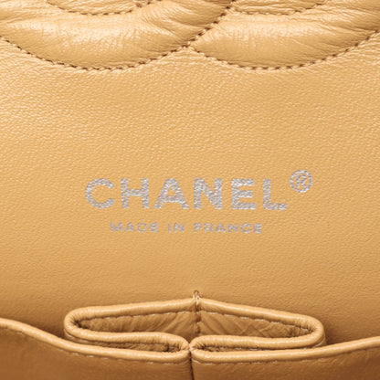 マトラッセ Wフラップ Wチェーンショルダーバッグ ラムスキン ベージュ ゴールド金具 シャネル バッグ CHANEL