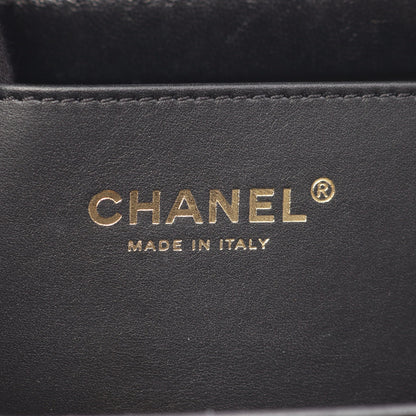 マトラッセ スモール ショッピングバッグ チェーンショルダーバッグ ラムスキン ブラック ゴールド金具 シャネル バッグ CHANEL