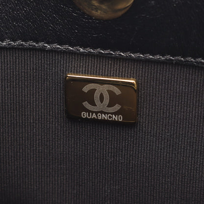 マトラッセ スモール ショッピングバッグ チェーンショルダーバッグ ラムスキン ブラック ゴールド金具 シャネル バッグ CHANEL