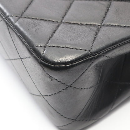 マトラッセ Wフラップ Wチェーンショルダーバッグ ラムスキン ブラック ゴールド金具 シャネル バッグ CHANEL