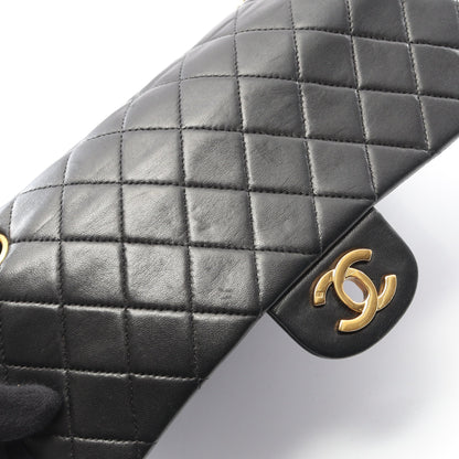 マトラッセ Wフラップ Wチェーンショルダーバッグ ラムスキン ブラック ゴールド金具 シャネル バッグ CHANEL