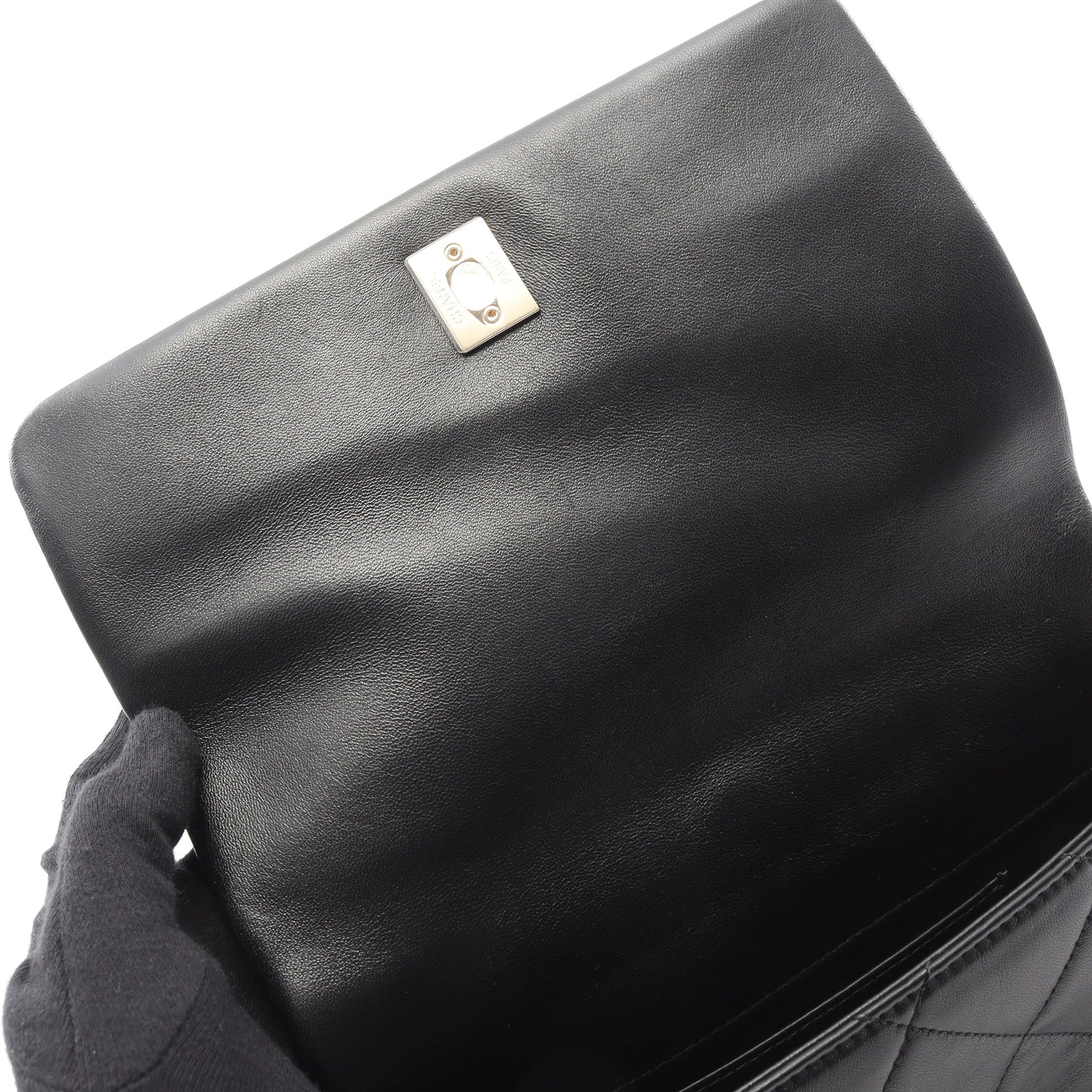 マトラッセ チェーンショルダーバッグ ラムスキン ブラック ゴールド金具 シャネル バッグ CHANEL
