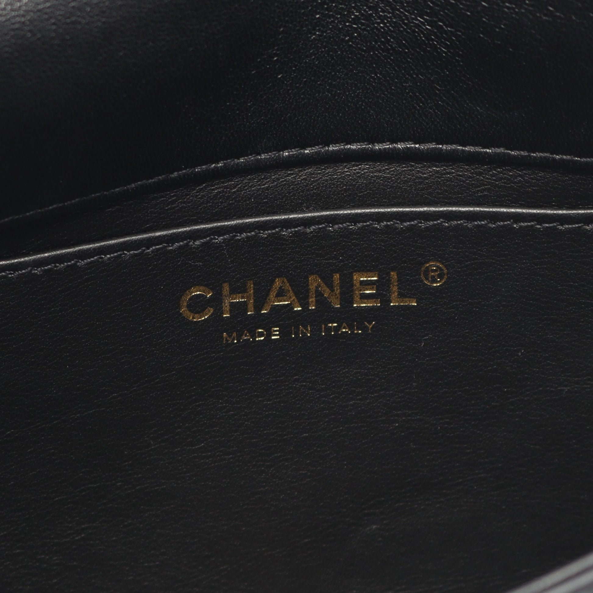 マトラッセ チェーンショルダーバッグ ラムスキン ブラック ゴールド金具 シャネル バッグ CHANEL