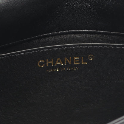 マトラッセ チェーンショルダーバッグ ラムスキン ブラック ゴールド金具 シャネル バッグ CHANEL