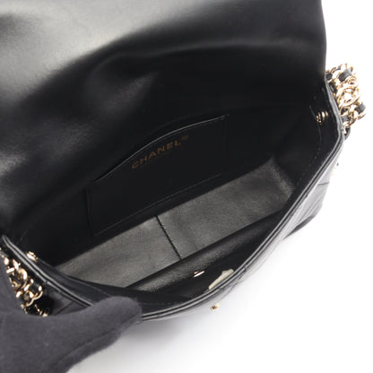 マトラッセ チェーンショルダーバッグ ラムスキン ブラック ゴールド金具 シャネル バッグ CHANEL