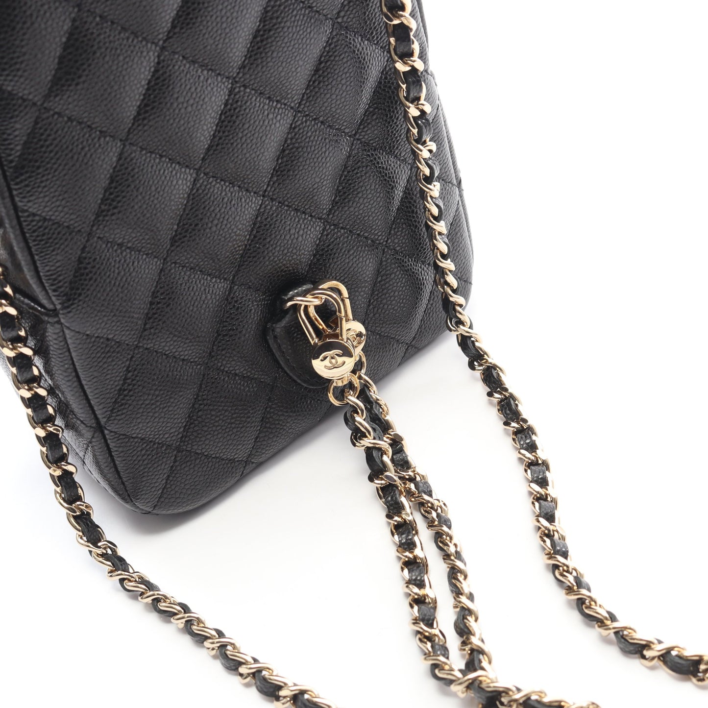 マトラッセ ミニリュック キャビアスキン ブラック ゴールド金具 シャネル バッグ CHANEL