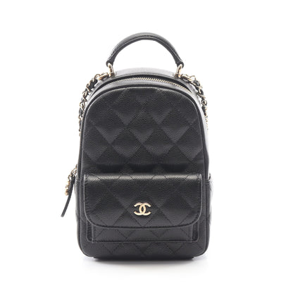 マトラッセ ミニリュック キャビアスキン ブラック ゴールド金具 シャネル バッグ CHANEL