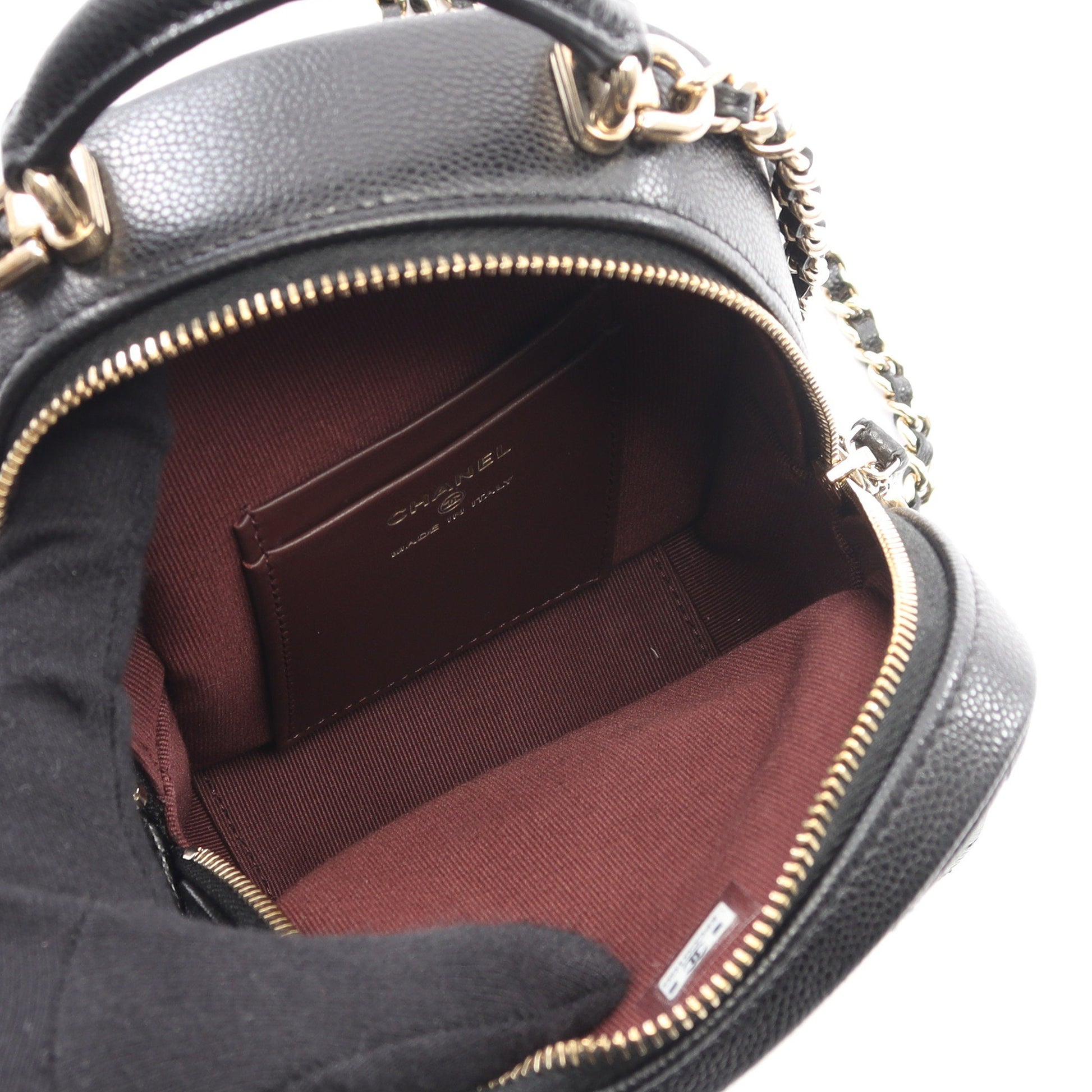 マトラッセ ミニリュック キャビアスキン ブラック ゴールド金具 シャネル バッグ CHANEL