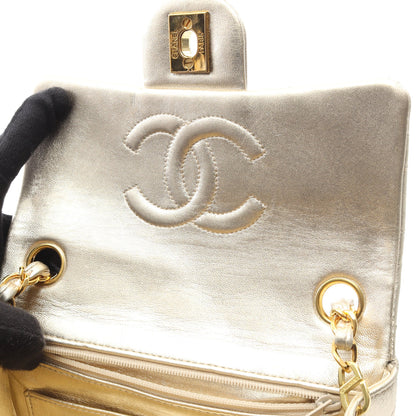 ミニマトラッセ チェーンショルダーバッグ ラムスキン シャンパンゴールド ゴールド金具 シャネル バッグ CHANEL