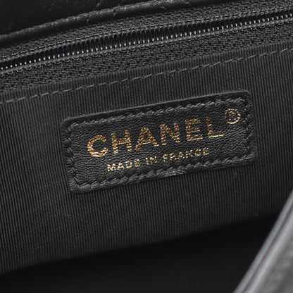 マトラッセ フェイクパール チェーンショルダーバッグ ラムスキン ブラック ゴールド金具 シャネル バッグ CHANEL