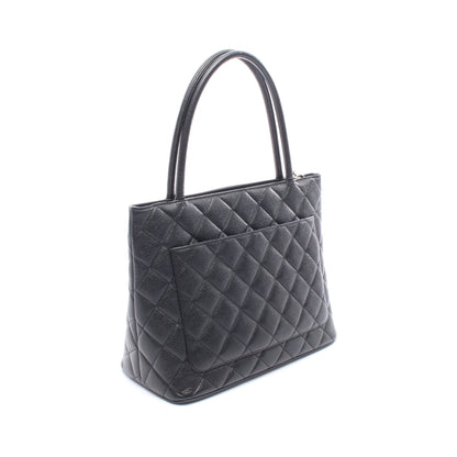 復刻トート ハンドバッグ トートバッグ キャビアスキン ブラック シルバー金具 シャネル バッグ CHANEL