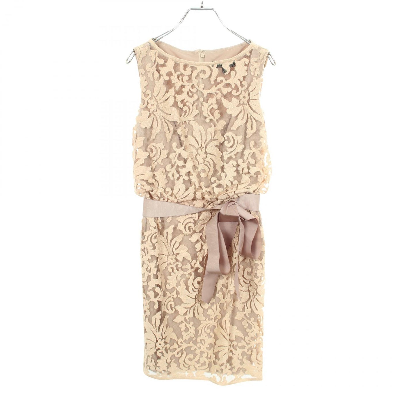 総レース ノースリーブ ワンピース コットン ベージュ タダシショージ ワンピース TADASHI SHOJI