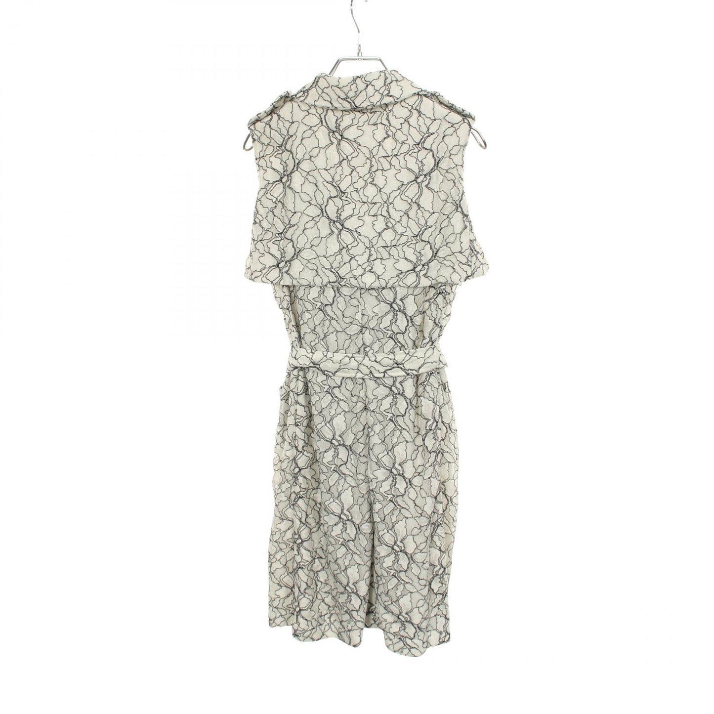 総レース ノースリーブ ワンピース レーヨン ホワイト ブラック タダシショージ ワンピース TADASHI SHOJI