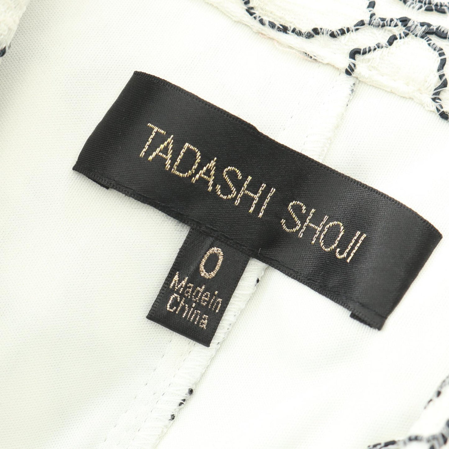 総レース ノースリーブ ワンピース レーヨン ホワイト ブラック タダシショージ ワンピース TADASHI SHOJI