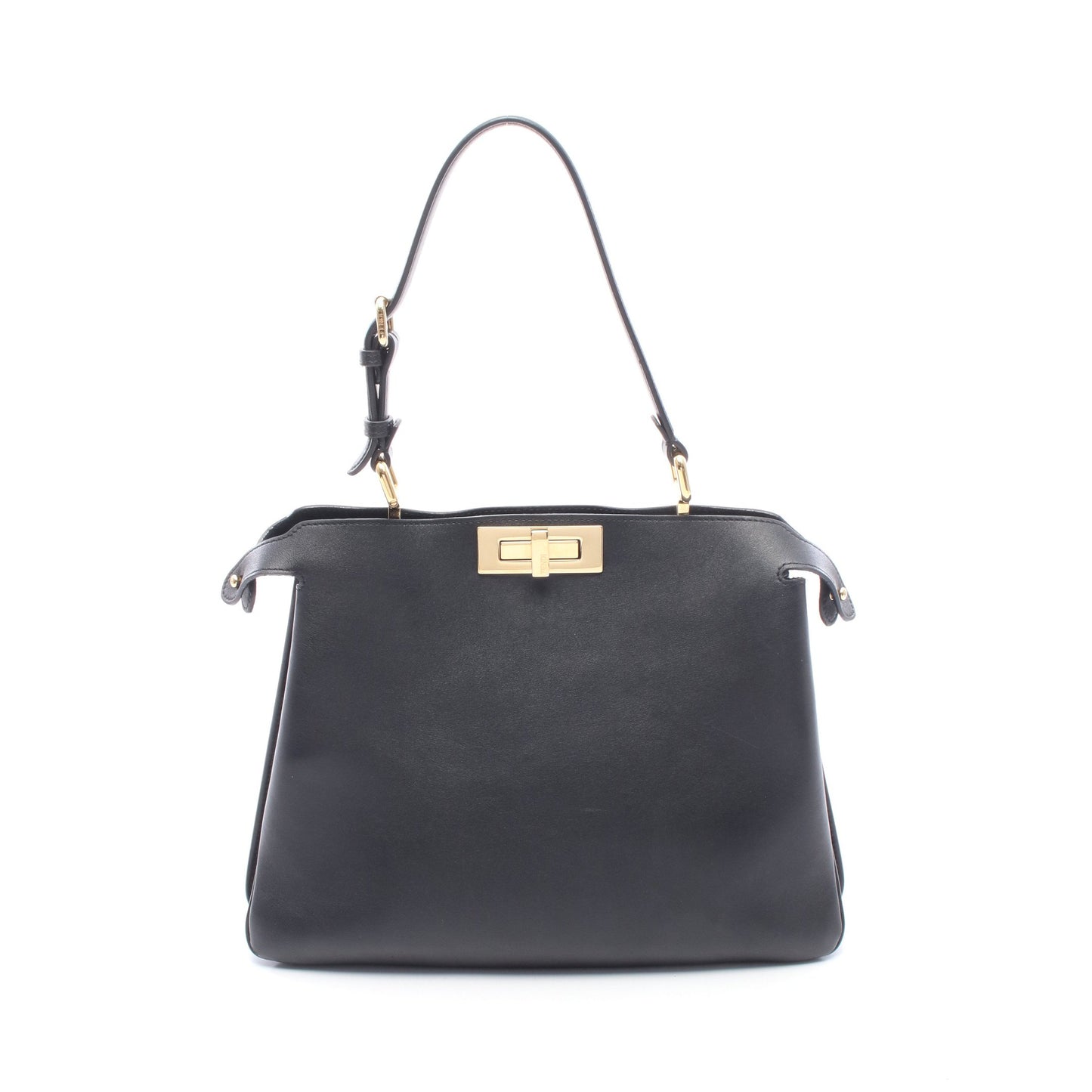 ピーカブー ソフト ミディアム ハンドバッグ レザー ブラック フェンディ バッグ FENDI