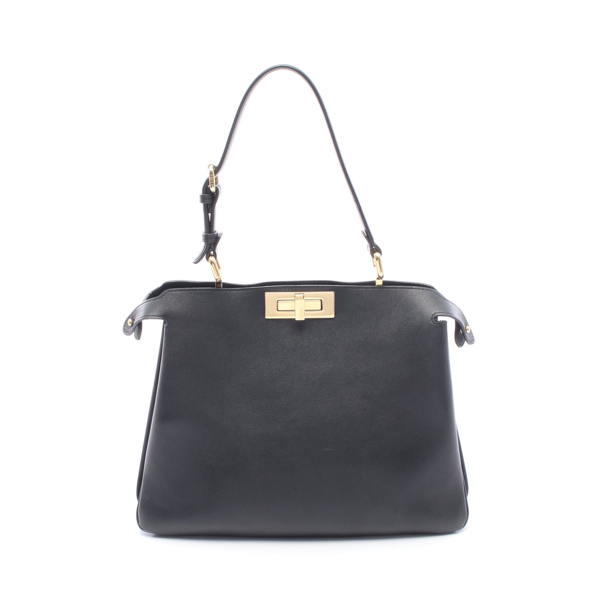 ピーカブー ソフト ミディアム ハンドバッグ レザー ブラック フェンディ バッグ FENDI