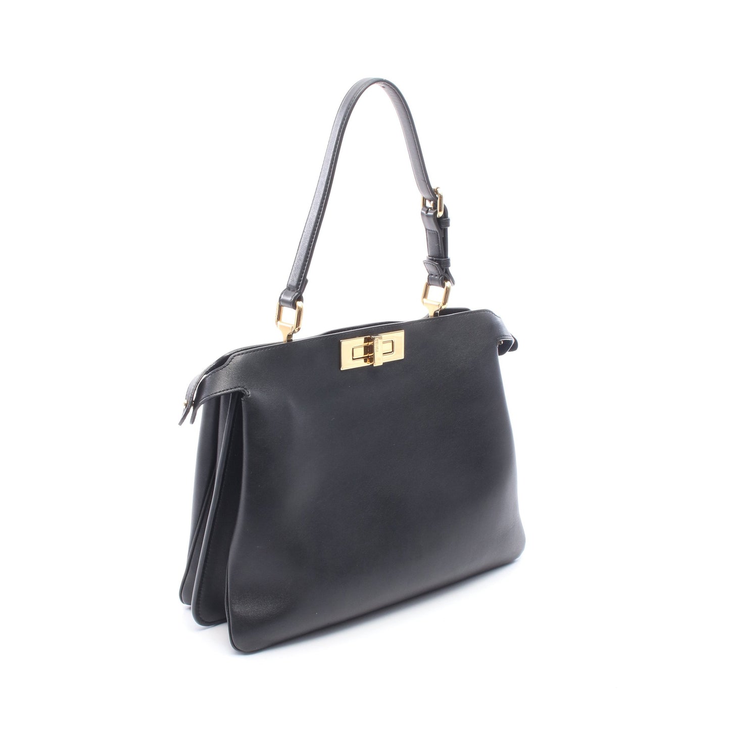 ピーカブー ソフト ミディアム ハンドバッグ レザー ブラック フェンディ バッグ FENDI