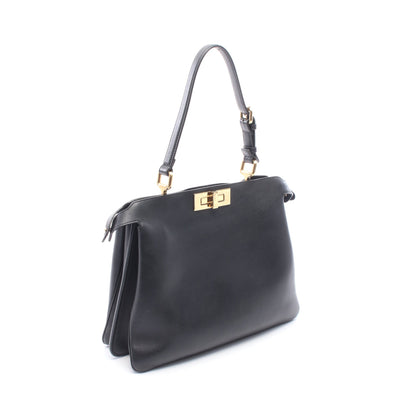 ピーカブー ソフト ミディアム ハンドバッグ レザー ブラック フェンディ バッグ FENDI