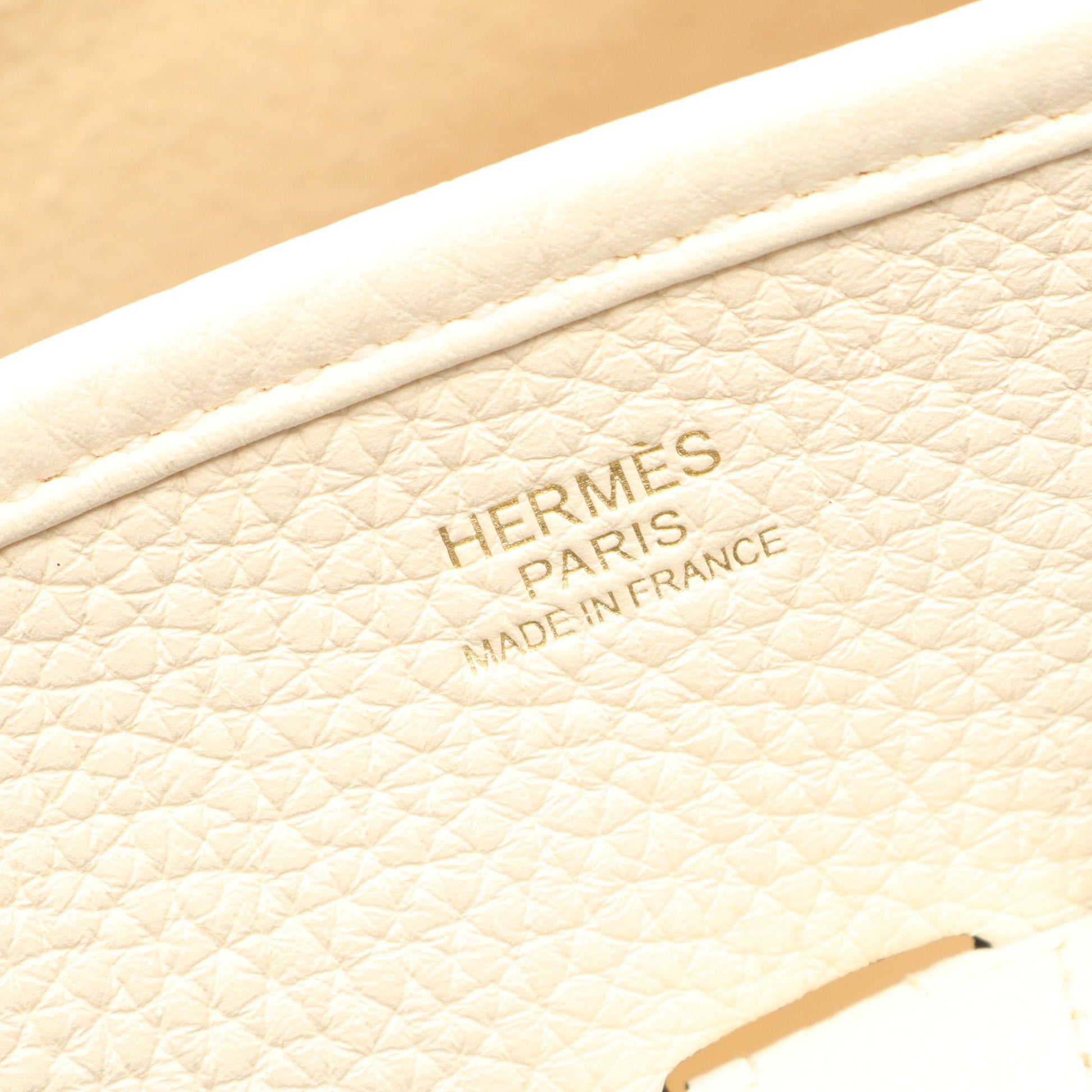 エヴリン 3 トロワ PM ナタ ショルダーバッグ トリヨンクレマンス アイボリー ゴールド金具 Z刻印 エルメス バッグ HERMES
