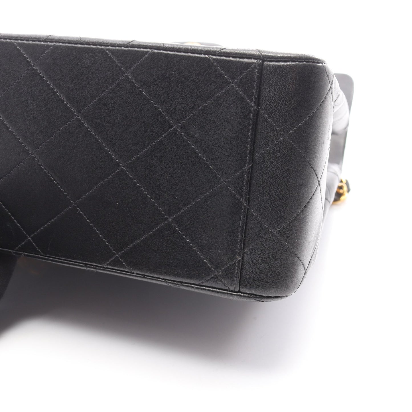 デカマトラッセ34 Wチェーンショルダーバッグ ラムスキン ブラック ゴールド金具 シャネル バッグ CHANEL