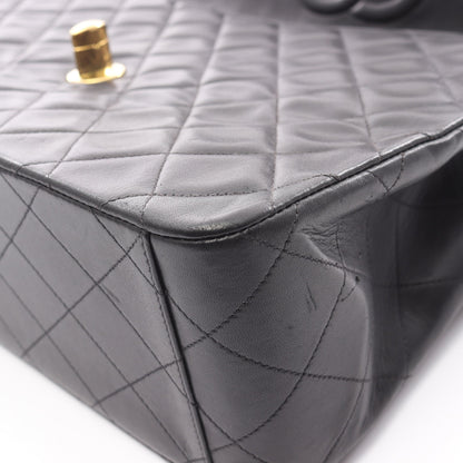 デカマトラッセ34 Wチェーンショルダーバッグ ラムスキン ブラック ゴールド金具 シャネル バッグ CHANEL