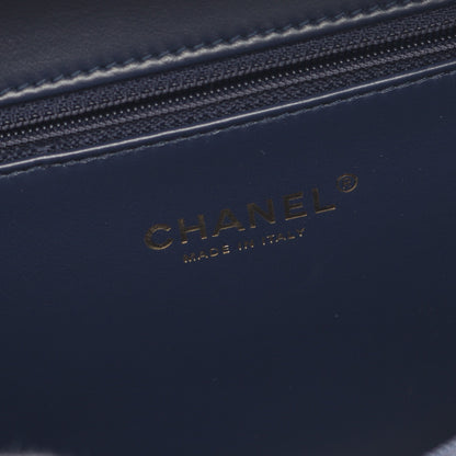 CCフィリグリー マトラッセ バニティ チェーンショルダーバッグ キャビアスキン ダークブルー ゴールド金具 2WAY シャネル バッグ CHANEL
