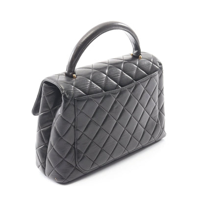 マトラッセ ハンドバッグ ラムスキン ブラック ゴールド金具 シャネル バッグ CHANEL
