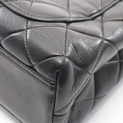 マトラッセ ハンドバッグ ラムスキン ブラック ゴールド金具 シャネル バッグ CHANEL