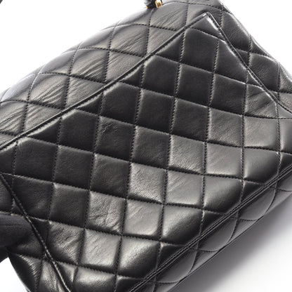 マトラッセ ハンドバッグ ラムスキン ブラック ゴールド金具 シャネル バッグ CHANEL