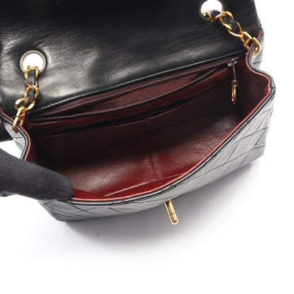 ミニマトラッセ20 チェーンショルダーバッグ ラムスキン ブラック ゴールド金具 ヴィンテージ シャネル バッグ CHANEL