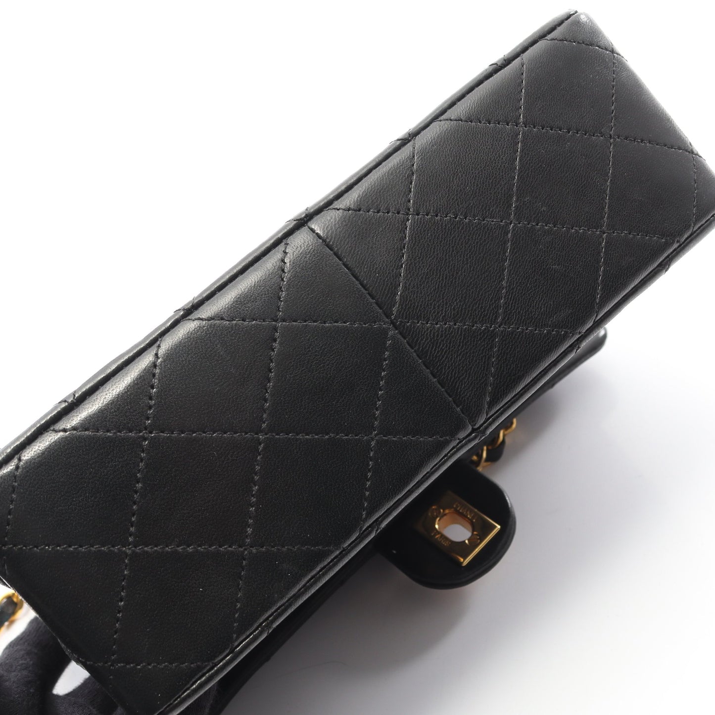 ミニマトラッセ20 チェーンショルダーバッグ ラムスキン ブラック ゴールド金具 ヴィンテージ シャネル バッグ CHANEL