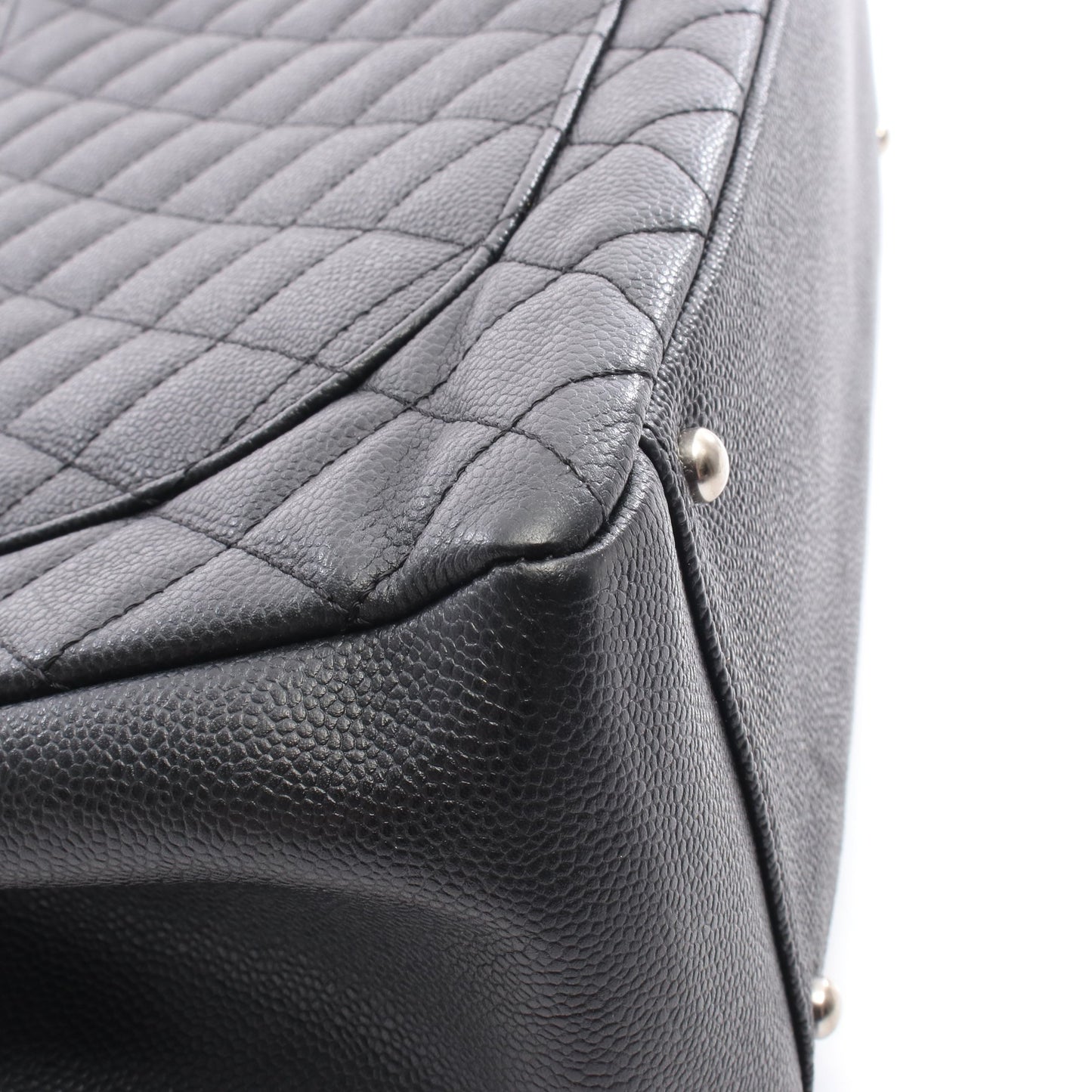 マトラッセ グランドショッピング GST XL チェーンショルダーバッグ チェーントートバッグ キャビアスキン ブラック シルバー金具 シャネル バッグ CHANEL