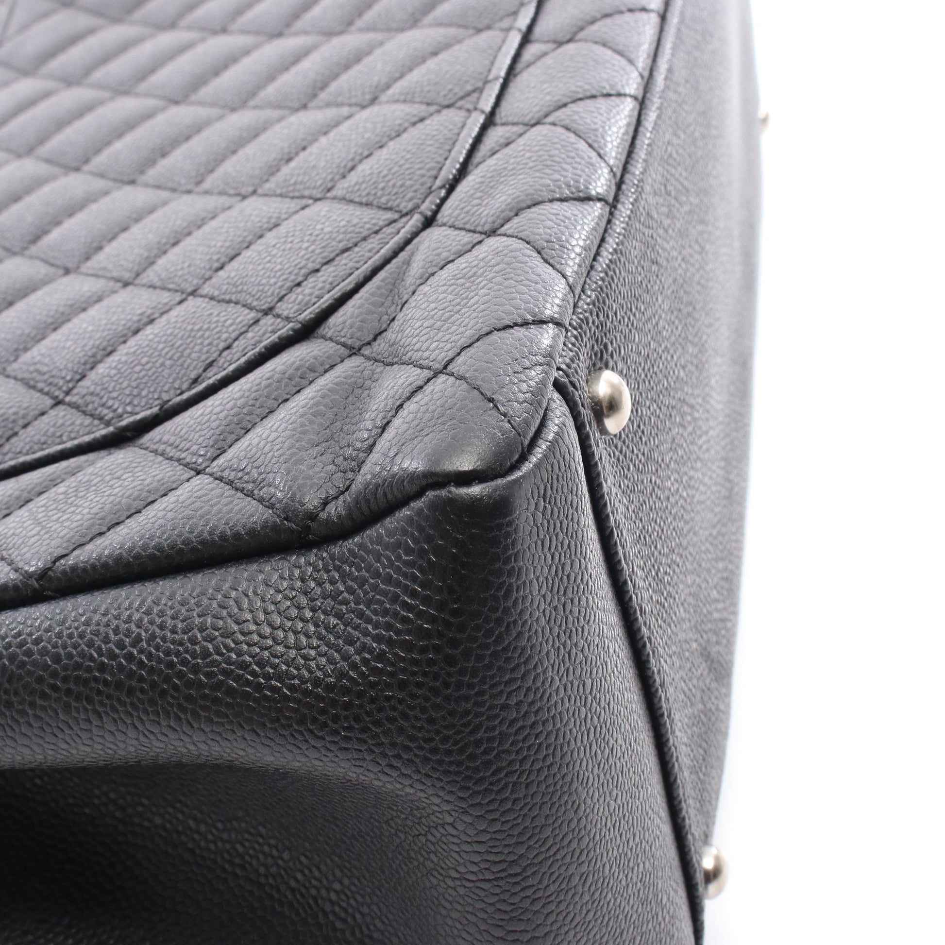 マトラッセ グランドショッピング GST XL チェーンショルダーバッグ チェーントートバッグ キャビアスキン ブラック シルバー金具 シャネル バッグ CHANEL