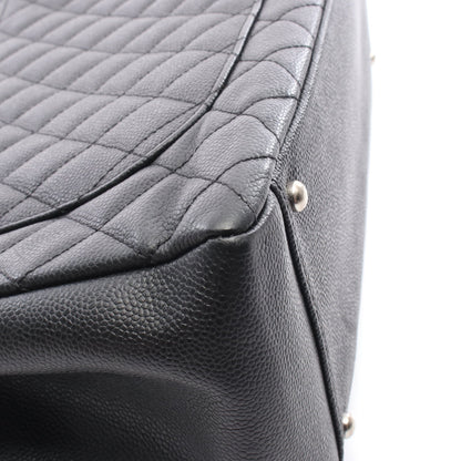 マトラッセ グランドショッピング GST XL チェーンショルダーバッグ チェーントートバッグ キャビアスキン ブラック シルバー金具 シャネル バッグ CHANEL