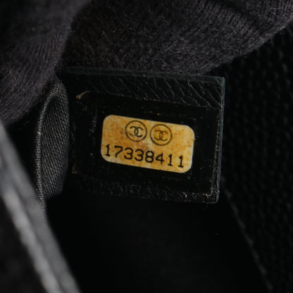 マトラッセ グランドショッピング GST チェーンショルダーバッグ チェーントートバッグ キャビアスキン ブラック シルバー金具 シャネル バッグ CHANEL