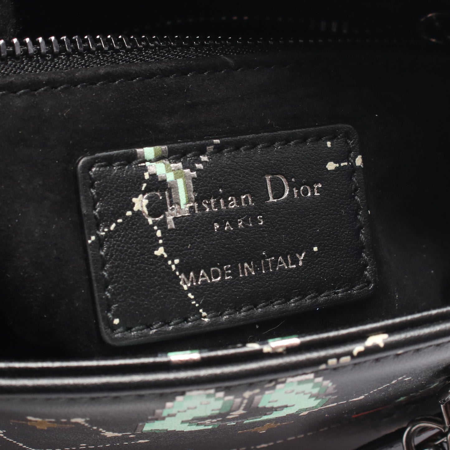 レディディオール ミニ 星座 ハンドバッグ レザー ブラック マルチカラー 2WAY クリスチャンディオール バッグ Christian Dior
