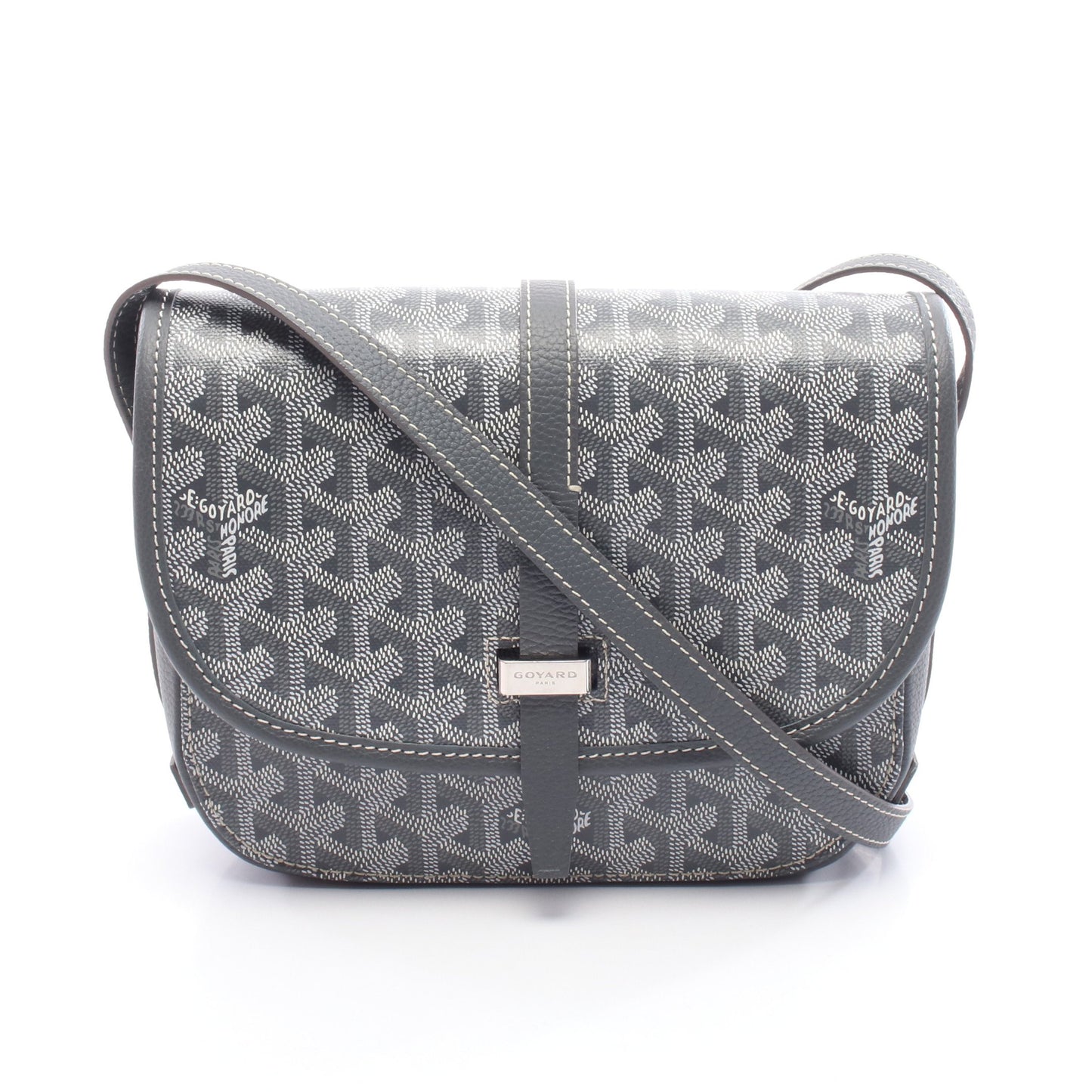 ベルヴェデーレPM ショルダーバッグ コーティングキャンバス レザー グレー マルチカラー ゴヤール バッグ GOYARD