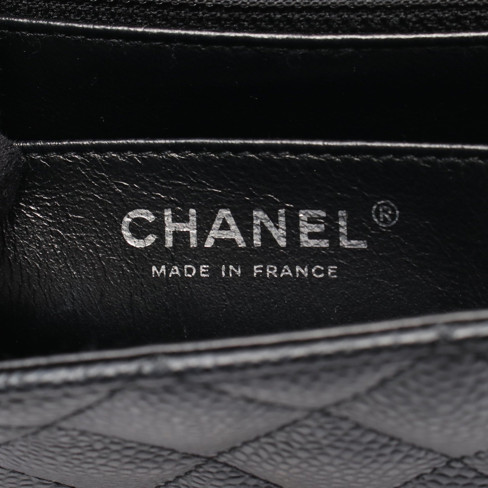 ミニマトラッセ チェーンショルダーバッグ キャビアスキン ブラック シルバー金具 シャネル バッグ CHANEL