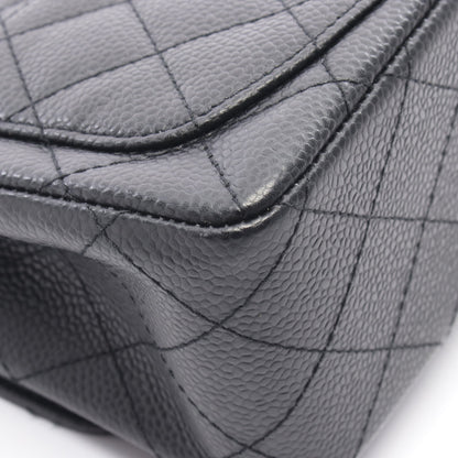 ミニマトラッセ チェーンショルダーバッグ キャビアスキン ブラック シルバー金具 シャネル バッグ CHANEL
