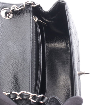ミニマトラッセ チェーンショルダーバッグ キャビアスキン ブラック シルバー金具 シャネル バッグ CHANEL
