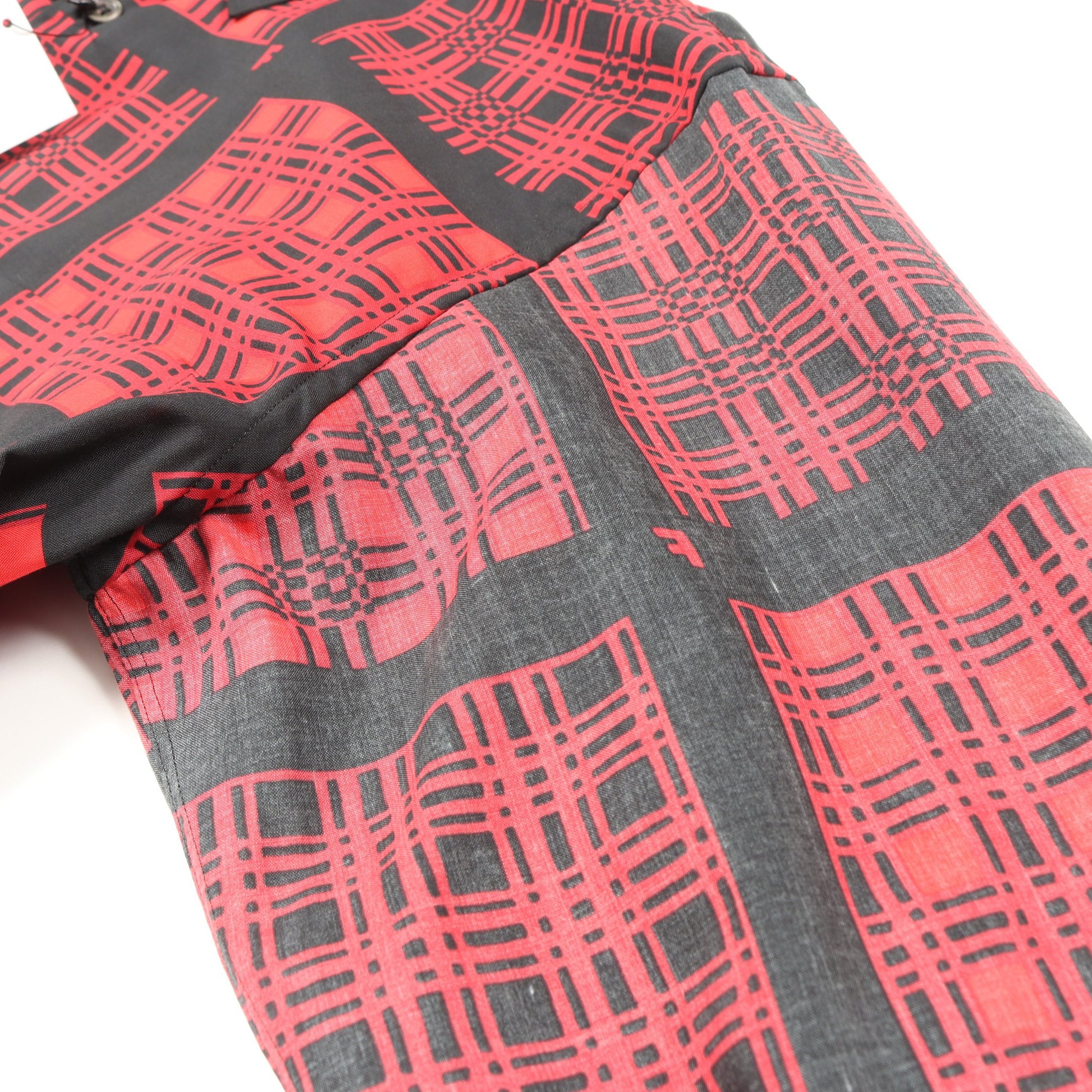 チェック 総柄 シャツ 長袖 レッド ブラック ブラックコムデギャルソン トップス BLACK COMME des GARCONS