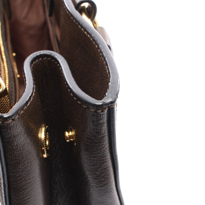 MADRAS マドラス 2WAY ハンドバッグ トートバッグ レザー ダークブラウン ミュウミュウ バッグ miu miu