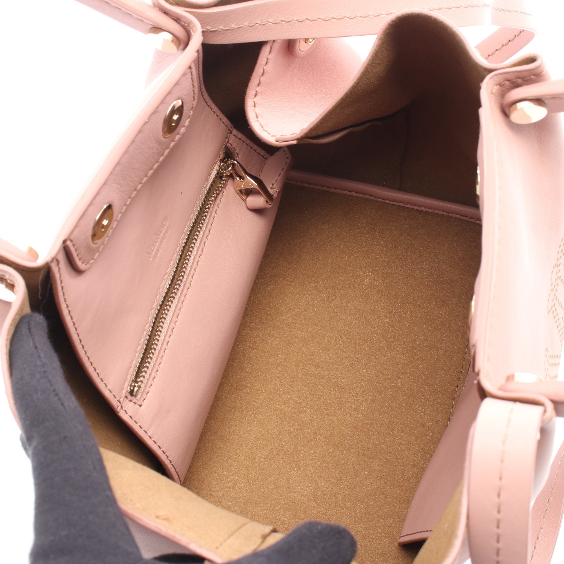 2WAY ショルダーバッグ レザー ピンク マックスマーラ バッグ Max Mara