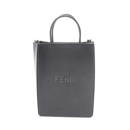 パック ショッピングバッグ スモール ハンドバッグ レザー ブラック フェンディ バッグ FENDI