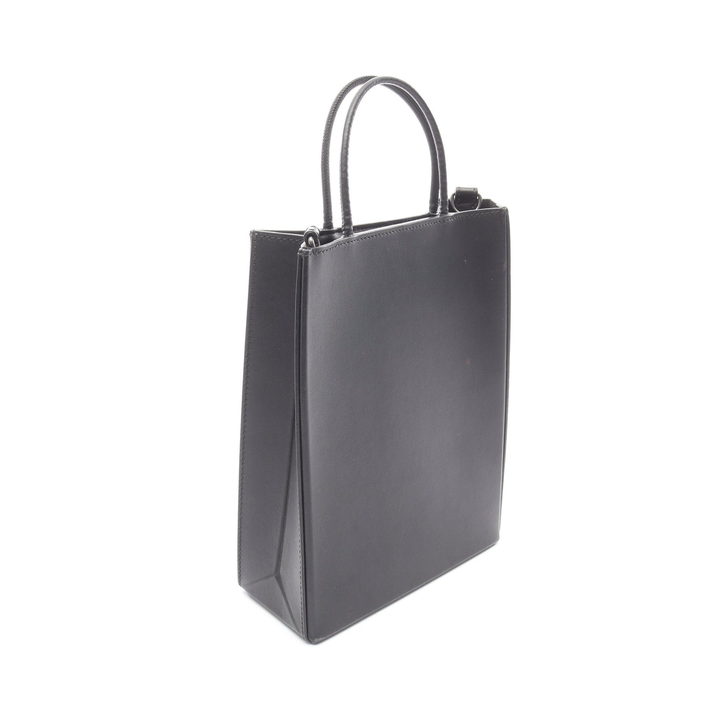 パック ショッピングバッグ スモール ハンドバッグ レザー ブラック フェンディ バッグ FENDI