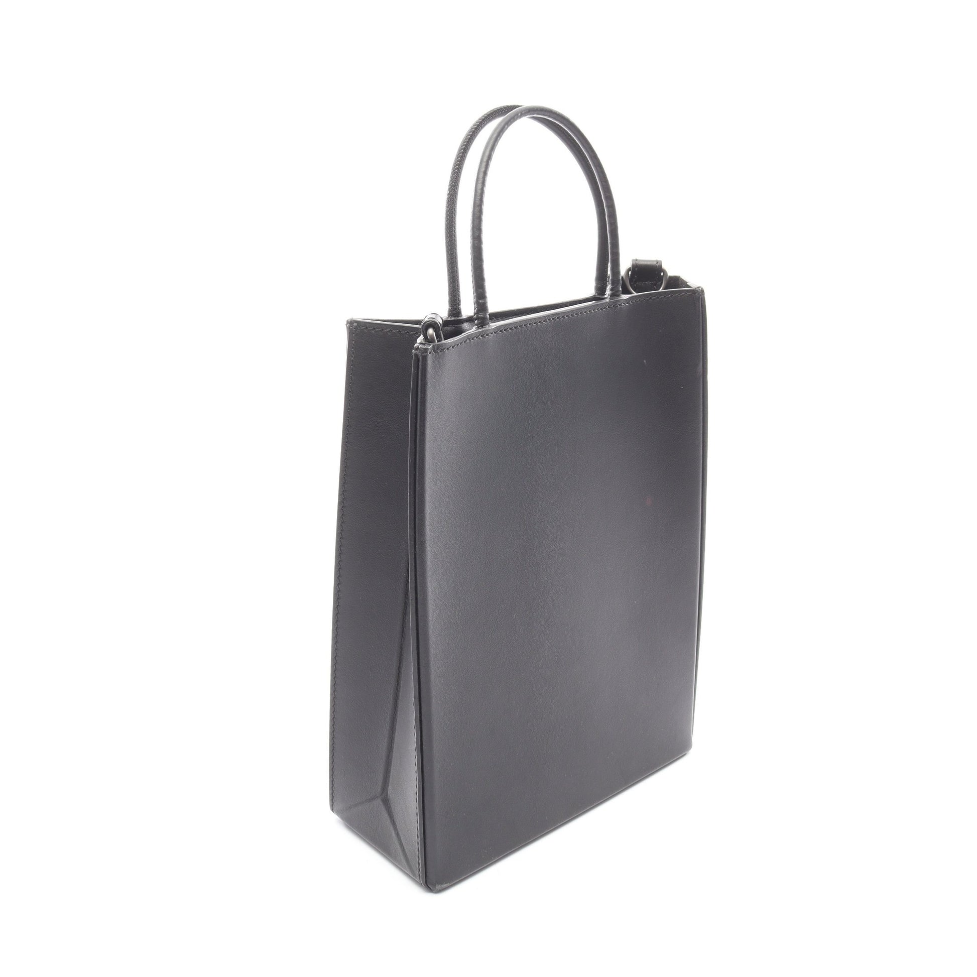 パック ショッピングバッグ スモール ハンドバッグ レザー ブラック フェンディ バッグ FENDI
